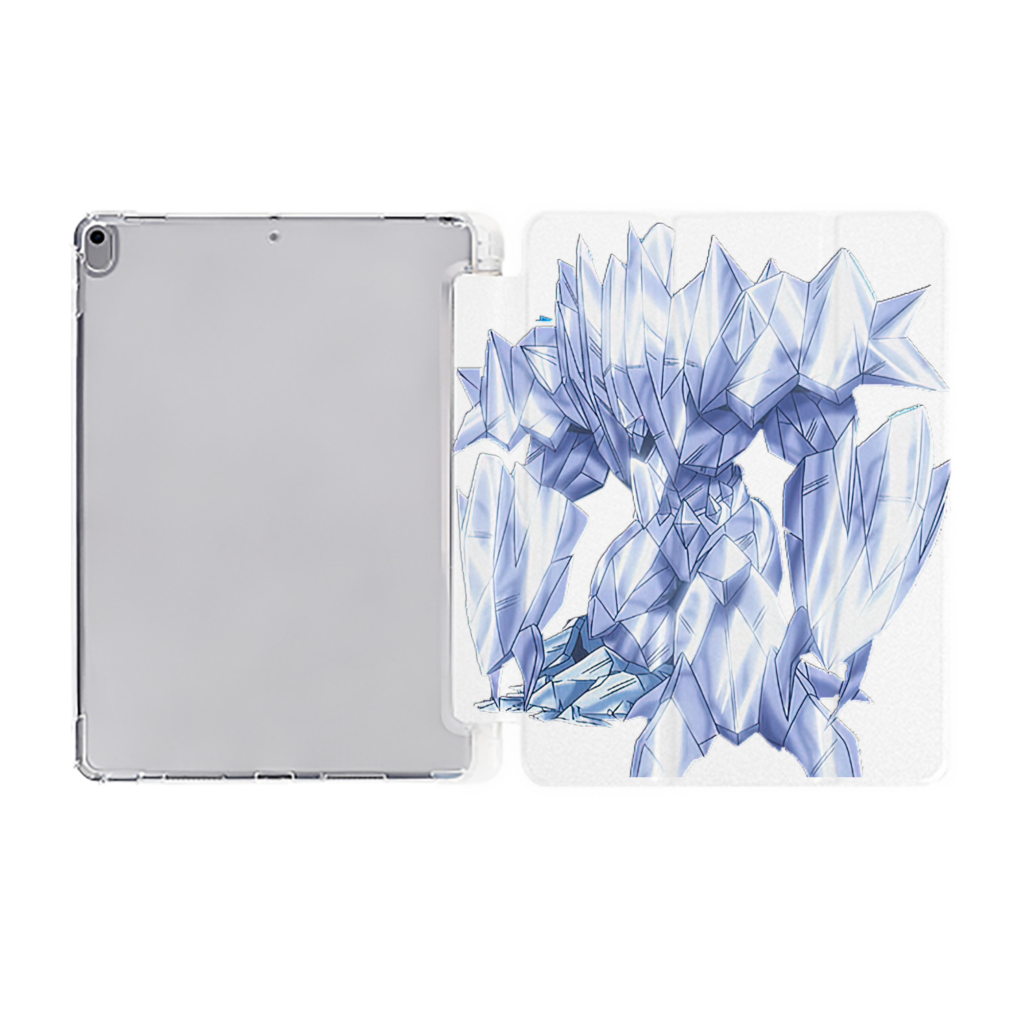 （画像用） 遊☆戯☆王 Yu-Gi-Oh! IPad ケース ペン収納付き 三つ折りスタンド PUレザー×シリコン 対応機種9.5/10.5/10.9インチ
